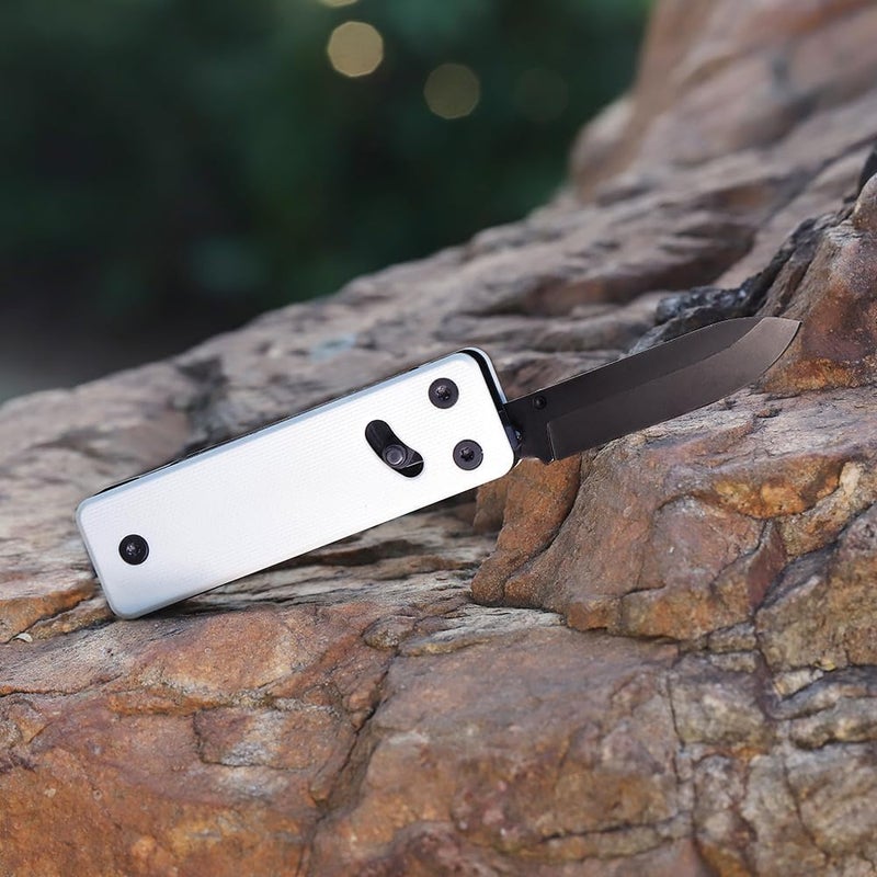 Roxon KS2 Elite Noir Blanc D2 Blade 13 in 1 Mini Multi Tool function pocket knife with big scissor, G10 handle and Pocket clip, good for Camping/Backpacking/Emergencies/EDC Multitool (D2 Steel Blade) - Image 5